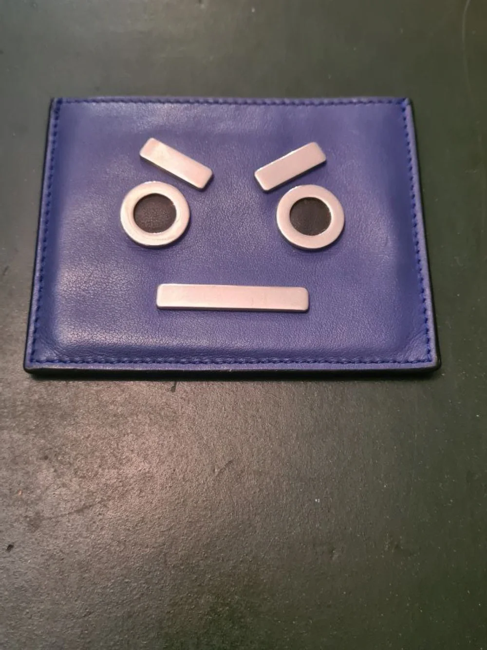 Fendi Purple Leather Card Holder